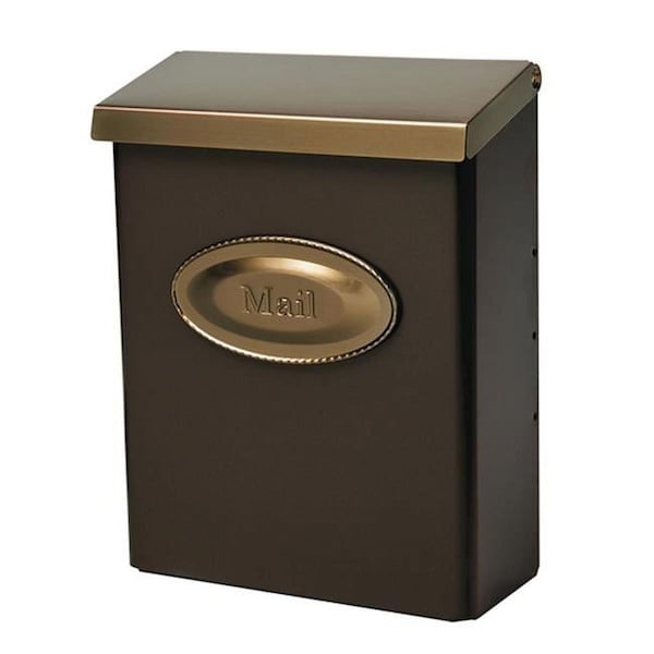 Gibraltar Mailboxes Designer Classic Galvanized Steel Wall Mount Mailbox, Venetian Bronze 5664396 - main